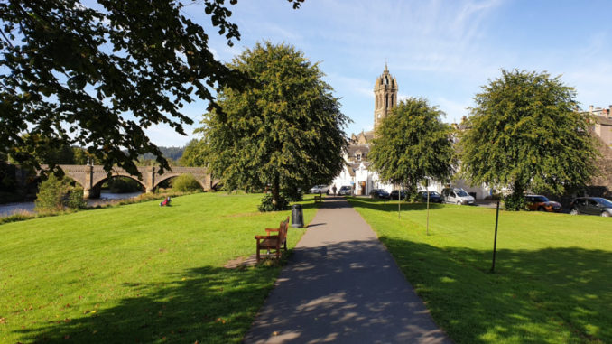 Sunny Sunday morning in Peebles