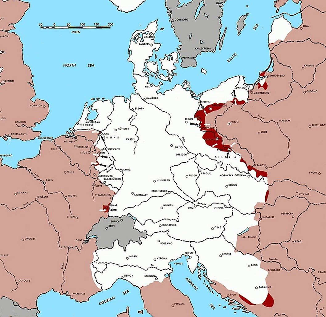 Карта германии во время второй мировой войны