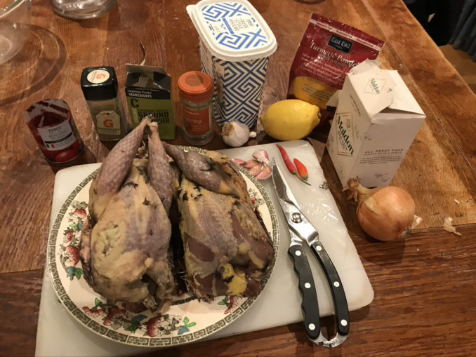 Tandoor pheasant ingredients