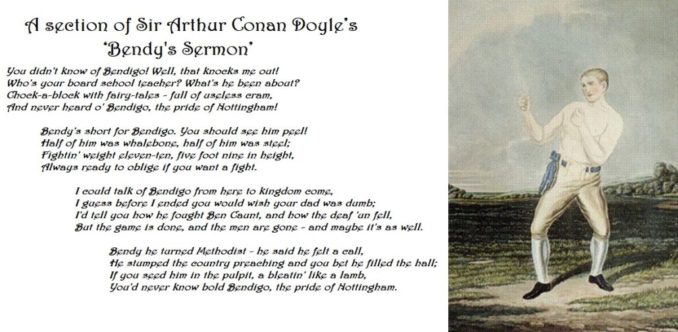 A small section of the poem written by Sir Arthur Conan Doyle.