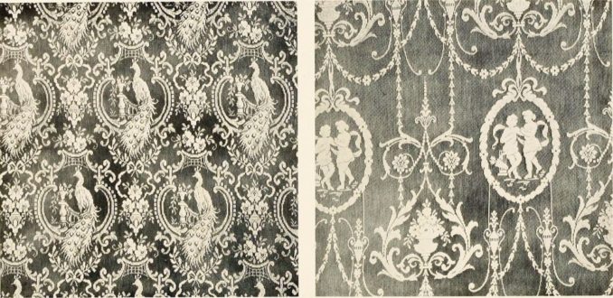 Decorative lace curtaining samples