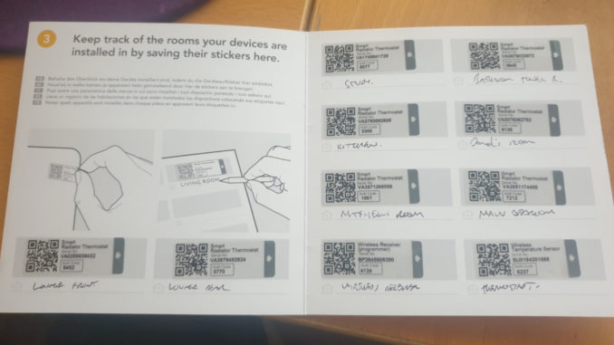 Manual with barcodes.