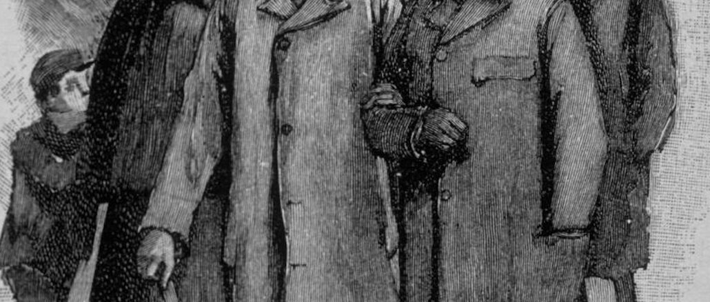 Holmes and Watson in the street